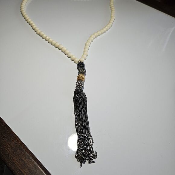 **Final Sale** Stella & Dot Revival Tassel Necklace Multi Tone Glass Vntg 36" - Picture 14 of 14